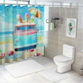 thumbnail image 7 of BCIIG Beach Themed Bathroom Decor Set with Hooks, Vibrant HD Print Polyester Fabric Shower Curtain Set, 100% Waterproof, Easy to Install - Multi Size Colorful and Luxurious Graphic Design 36"x72, 7 of 7