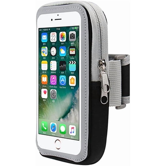 Sport Running Armband Cell Phone Arm Band Holder Bag Pouch Case for Samsung Galaxy S24 S23 S22 Plus S21 S20 FE A15 A25 A52 A53 A54 iPhone 15 14 13 12 11 Pro Max Google Pixel 7a 6a Pixel 8 7 6 (Black)