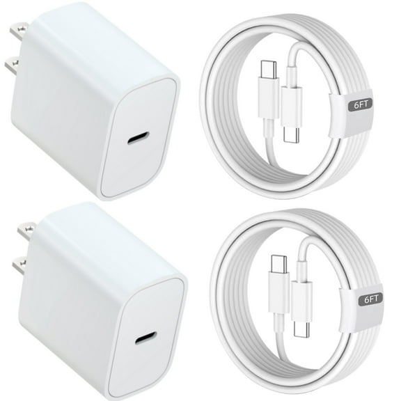 iPhone 16 15 Charger Fast Charging, 20W USB C Charger Block with 6FT Long USB C Charging Cable Cord for iPhone 16 Pro Max/16 Pro/16/16 Plus, 15 Pro Max/15 Pro/15,iPad Pro/Air, Android Phone