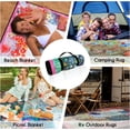 thumbnail image 2 of Picnic Blankets Waterproof Foldable Extra Large,80"x 60" Outdoor Beach Blanket Waterproof Sandproof,3-Layer Lightweight Handy Mat Tote Picnic Camping Rugs for Outside Your Rv(Boho Flowers), 2 of 6