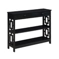 thumbnail image 2 of Convenience Concepts Town Square One-Drawer Console Table in Black Wood Finish, 2 of 7