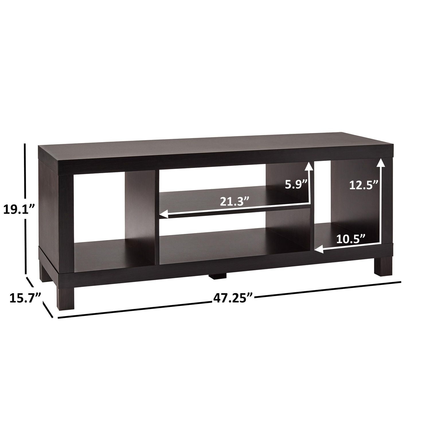 hometrends Hollow Core TV Stand, Espresso