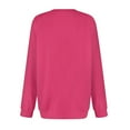thumbnail image 5 of Antinious Womens Fall Tops Solid Long Sleeve V Neck Print Raglan Sweatshirt,Winter Sweatshirt for Women,Going Out Tops for Women,Hot Pink,XXL, 5 of 5