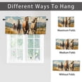 thumbnail image 6 of Horse Kitchen Valance Curtains Sunset Forest Running Horse Wild Animals Window Valance for Living Room Bathroom Bedroom, Kitchen Valance Rod Pocket Window Decor Curtain 54 by 18 in, 1 Panel, 6 of 6