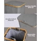 thumbnail image 5 of Cesto para la ropa sucia grande con tapa, 100 L Cesto para la ropa sucia grande con asa de bambú para ropa, Cesto para la ropa plegable grande XXL con bolsa interior gris, 5 of 5