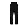 thumbnail image 6 of Cotton Linen Capri Pants for Women Elastic Waist Relaxed Fit Straight Leg Cropped Pants with Pockets Womens Capris, 6 of 6