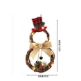 thumbnail image 4 of Ywbawe 16in Snowman Shaped Lighted Christmas Wreath Rattan Hanging Ornament Front Door Xmas Party Decor, 4 of 9
