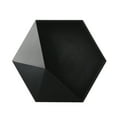 thumbnail image 2 of KAKOWELY Hexagon Shape Wall Floating Shelves Plastic Black For Bedroom 1Pcs 10 x 8.7 x 3.3in, 2 of 11