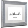 thumbnail image 2 of Trademark Fine Art 'Boston Mas Skyline WB-BW' Canvas Art by Marlene Watson, White Matte, Silver Frame, 2 of 4