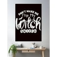 thumbnail image 2 of Don'T Make Me Flip My Witch Switch Poster Wall Art, Modern Wall Decor For Living Room Bedroom, 24x36 UNFRAMED, 2 of 3