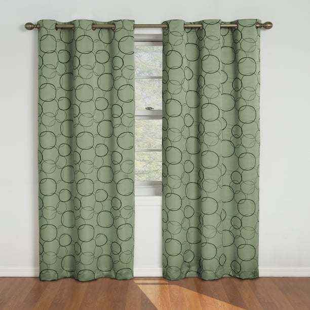 Eclipse Zodiac Blackout Grommet Curtain Panel, Sage, 42 x 108