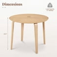 thumbnail image 3 of Costway 37.5" Round Kitchen Table Circle Dining Room Table with Rubber Wood Legs Natural, 3 of 9