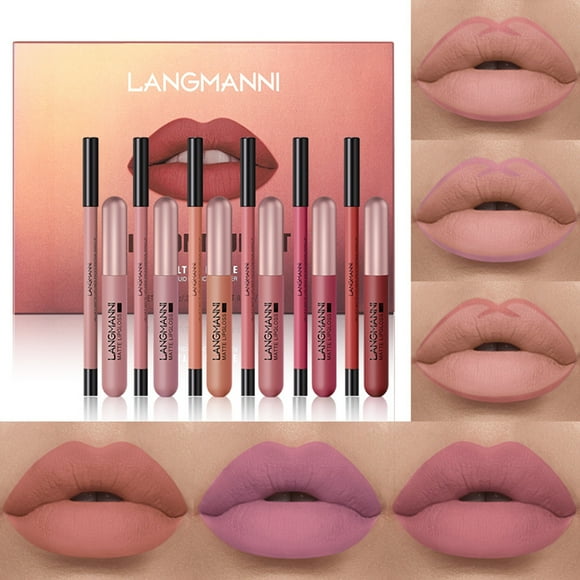 Matte Lip Gloss Lip Liner Combo 12pcs Set