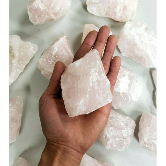 Rose Quartz Crystal Chunk 1 piece LARGE Rose Quartz Stone from Brazil