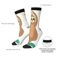 thumbnail image 4 of Haiem Cute Sloth In Yoga Pose Tree Pattern Crew Socks – Soft & Durable Moisture-wicking Socks, Stay-Up Fit for Business, Work, and Casual Wear Size 5-11, 4 of 6