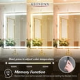 thumbnail image 3 of Keonjinn 72 x 36 inch LED Bathroom Mirror with Lights, Adjustable 3000K/4500K/6000K Lights, Frontlit Vanity Mirror, Wall Mounted Anti-Fog Oversized Dimmable Lighted Makeup Mirror(Horizontal/Vertical), 3 of 9