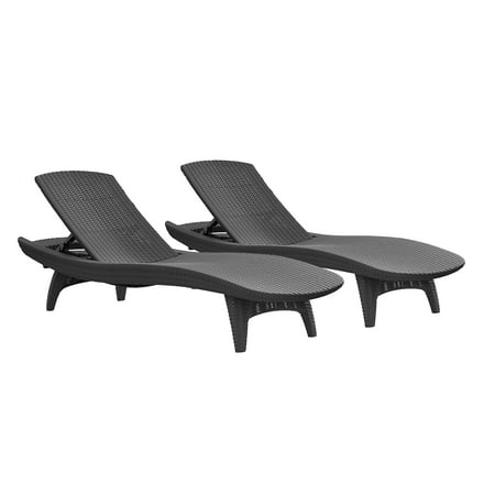 UPC 731161038310 product image for Keter Pacific Chaise Sun Lounger 2-Pack Adjustable, Grey | upcitemdb.com