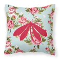 thumbnail image 1 of Caroline's Treasures BB1060-RS-BU-PW1414 Moth Shabby Chic Blue Roses Decorative Pillow Large Multicolor, 1 of 4