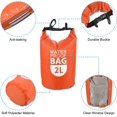 thumbnail image 4 of xianyou-Floating Waterproof Dry Bag, 2L Outdoor Float Dry Bag Roll Backpack with Clear Window for Boating Rafting Kayaking, Orange, 4 of 4