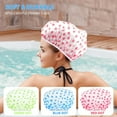 thumbnail image 2 of Fmxomd Shower Cap, 3Pcs Hair Cap for Shower, Waterproof Reusable Shower Caps Bath Hair Hat Stocking Stuffers for Women Men, Multicolor, 2 of 9