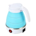 thumbnail image 3 of Hervidor plegable, hervidor de camping Hervidor de agua Hervidor de silicona plegable Hervidor de viaje con fondo de acero inoxidable 0,6 litros Ideal para camping o viajes en moto (azul claro) Xemadio LKX-0891, 3 of 7