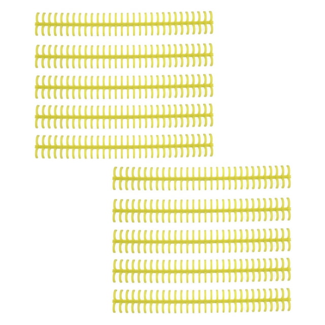Binding Spines, Manual Bound 30 Holes Page Turning Binding Coils 1/2in Plastic Strip For Student For Loose Leaf Yellow