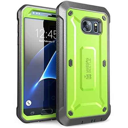 Samsung Galaxy S7 Case, SUPCASE,Unicorn Beetle Pro Series, Full-body Built-in Screen, S7 Case, Galaxy S7 Case-Green/Gray