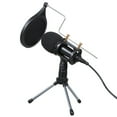 thumbnail image 2 of Microphone, Micro avec Support pour Pc Studio, Micro Vocal Ktv avec Fil Condenseur Audio Molortoo Audio 5mm Studio, 2 of 7