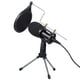 thumbnail image 1 of Micrófono de condensador con cable Audio de 3.5 mm Studio Mic Grabación vocal KTV Karaoke Mic con soporte para PC Phone Eccomum Micrófono, 1 of 5