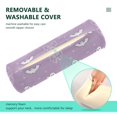 thumbnail image 4 of Cylindrical Pillow Decorative Neck Roll Pillow with Removable Washable Cover Roll Pillow for Knee Leg Neck Purple Bows and Bats, 4 of 7