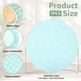 thumbnail image 2 of Tcwhniev Indoor Outdoor Round Fitted Vinyl Tablecloth for 43-55’’ Tables, Waterproof Elastic PVC Table Cover with Flannel Backing, Small Daisy Pattern, 2 of 10