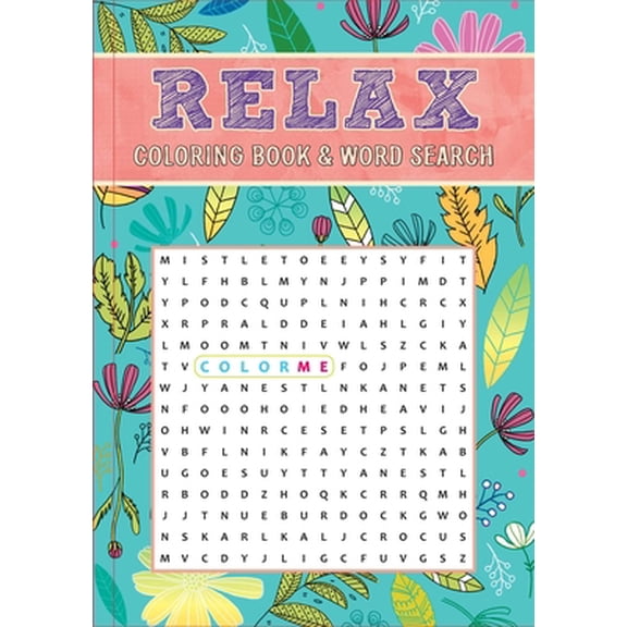 Pre-Owned Relax Coloring Book & Word Search (Paperback) 1684126169 9781684126163