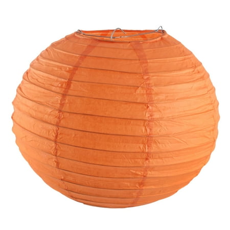 Ten Great String - Unique Bargains Christmas Gift Paper Handmade DIY Lantern Lamp String Orange 10 Inches