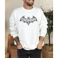 thumbnail image 3 of DadMan Hero Sweatshirt for Men Funny Dad Bat Graphic Sweater for Adult White Sweatshirt Adult X-Large, 3 of 4