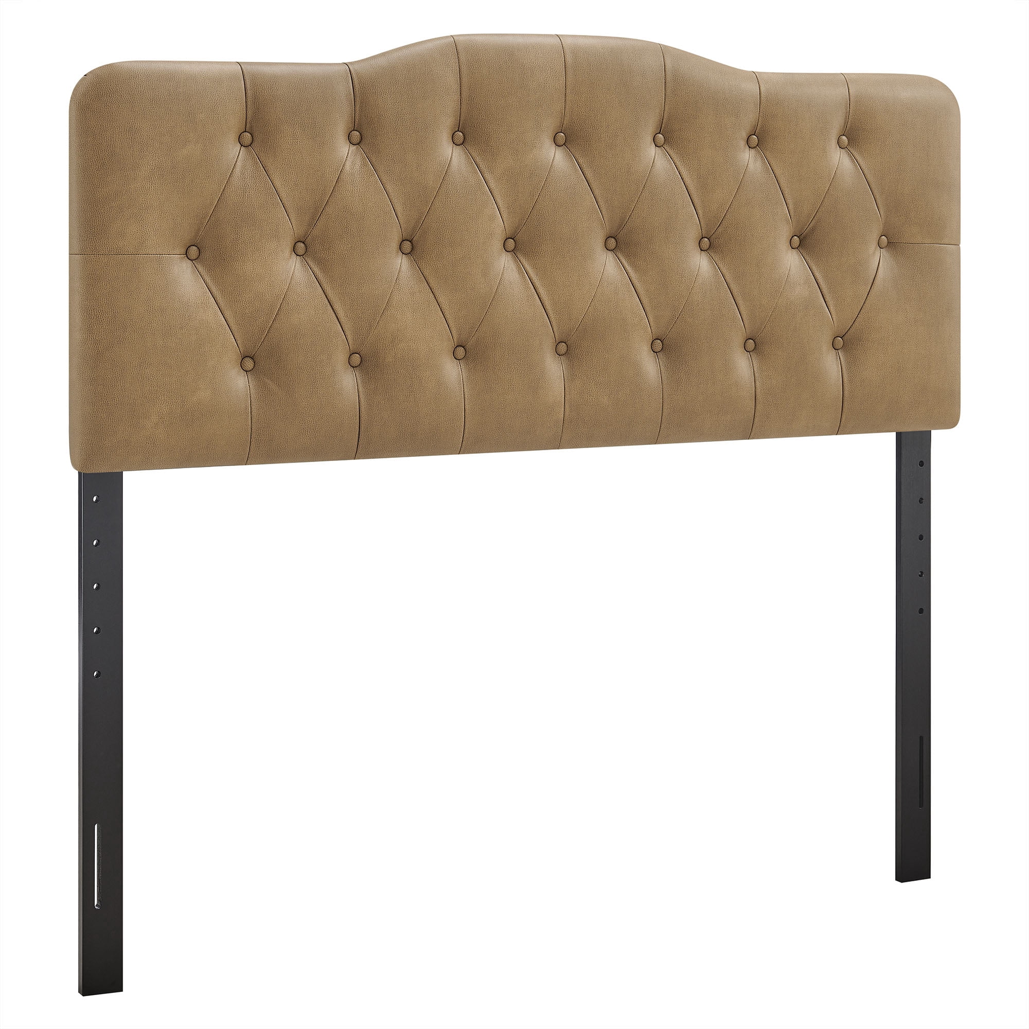 Annabel Faux Leather Queen Headboard in Toast