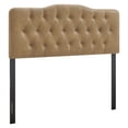 thumbnail image 2 of Annabel Faux Leather Queen Headboard in Toast, 2 of 8