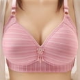 thumbnail image 3 of Plus Size Bra Women Pullover Bra Feature V-Neck Sport Bra Style W-1134 Pinks M, 3 of 3