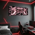 thumbnail image 2 of Manfei Gradient Gamepad Canvas Wall Art Set of 3, Gaming Gamer Framed Wall Art for Bedroom, Pink Black Wall Decor for Kitchen, Stylish Bedroom Decor, 2 of 6