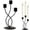 D, variant on Vintage Metal Candle Holders,2 Arm Candlestick Holder for Theme Party Table Centerpiece Decoration,Candle Stand for Birthday Holiday Christmas Halloween Wedding,Home Desktop Table Decor