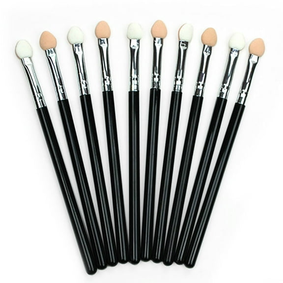 Kiplyki 10Pcs Makeup Double-end Eye Shadow Eyeliner Brush Sponge Applicator Tool