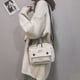 thumbnail image 5 of Bolso bandolera informal de lona, bolso bandolera de moda para estudiantes, chicas y damas (blanco), 5 of 6