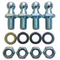 thumbnail image 1 of (4 Pack) 10Mm Ball Studs With Hardware - 5/16-18 Thread X 1/2"" Long Shank - Gas Lift Support Strut Fitting, 1 of 1