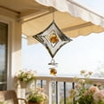 thumbnail image 4 of YiJuHui 3D Spinning Diamond Wind Chime, Sun Catcher Prism for Outdoor Garden Decor, Metal Hanging Ornament for Patio, Window, Yard, and Home Decoration, 4 of 6