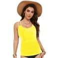 thumbnail image 4 of GEWSEY Womens Flowy Tankini Tops Only - Modest Bathing Suit Loose Fit Swimsuit Swim Tops No Bottom 2025 (Yellow, XXL), 4 of 9