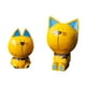 thumbnail image 2 of Figuras de gato de madera talladas a mano, coleccionables, lindas figuras de gato decorativas. Amarillo, 2 of 9