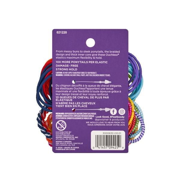 Goody Ouchless Styling Essentials Élastiques pour cheveux, enfants assortis - 60 Ct Goody Kids Elastics