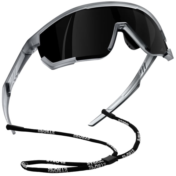 Joopin Sports Sunglasses Men Women Polarized Wrap Around Sun Glasses UV400 Protection Shades Sunnies(Black)