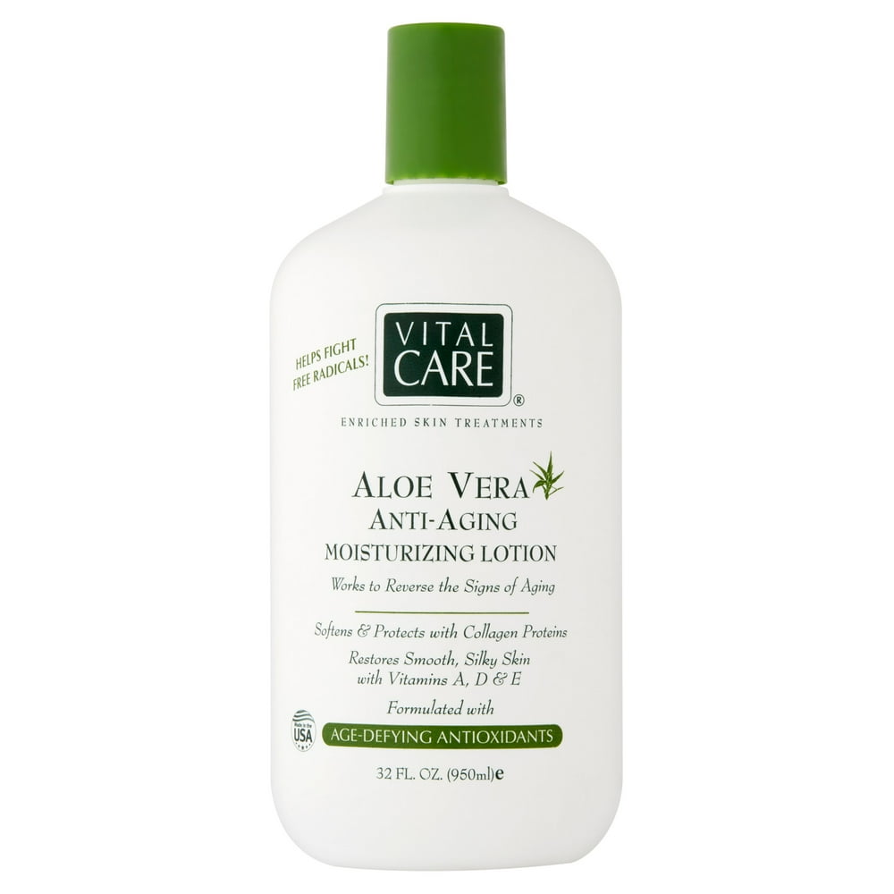 Vital Care Aloe Vera AntiAging Moisturizing Lotion, 32 fl oz Walmart