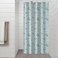thumbnail image 2 of Light Blue Daisy Flower Pattern Shower Curtain 36"x72" ,Bathroom Decorative Shower Curtains Set with 12 Hooks,Modern Waterproof Washable Shower Curtain, 2 of 6
