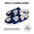 thumbnail image 6 of Daiia Mom And Baby Owls Print Women’s Fuzzy Slippers Memory Foam Lightweight House Shoes Cozy Loafer Flannel House Shoes-42/43, 6 of 7